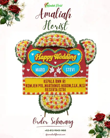 Papan Bunga Pernikahan Walidono